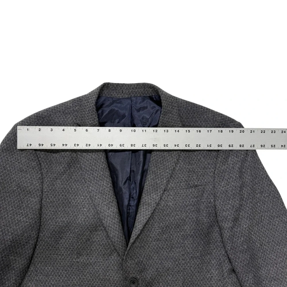 Cricket & Co Gray Wool Blend Textured Blazer Jacket Mens 56 46 US Lord